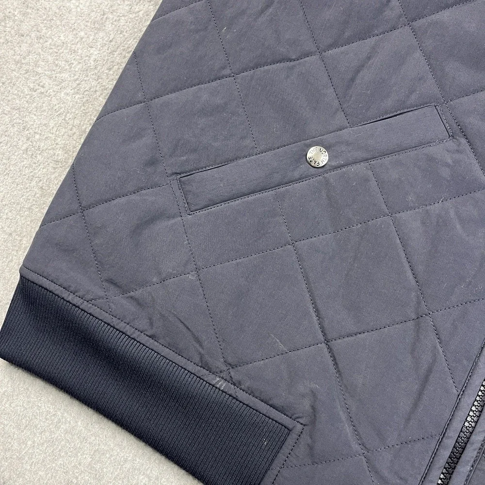 The North Face Quilted Vest Mens XL Cuchillo Sherpa Lined Insulated Jacket Blue